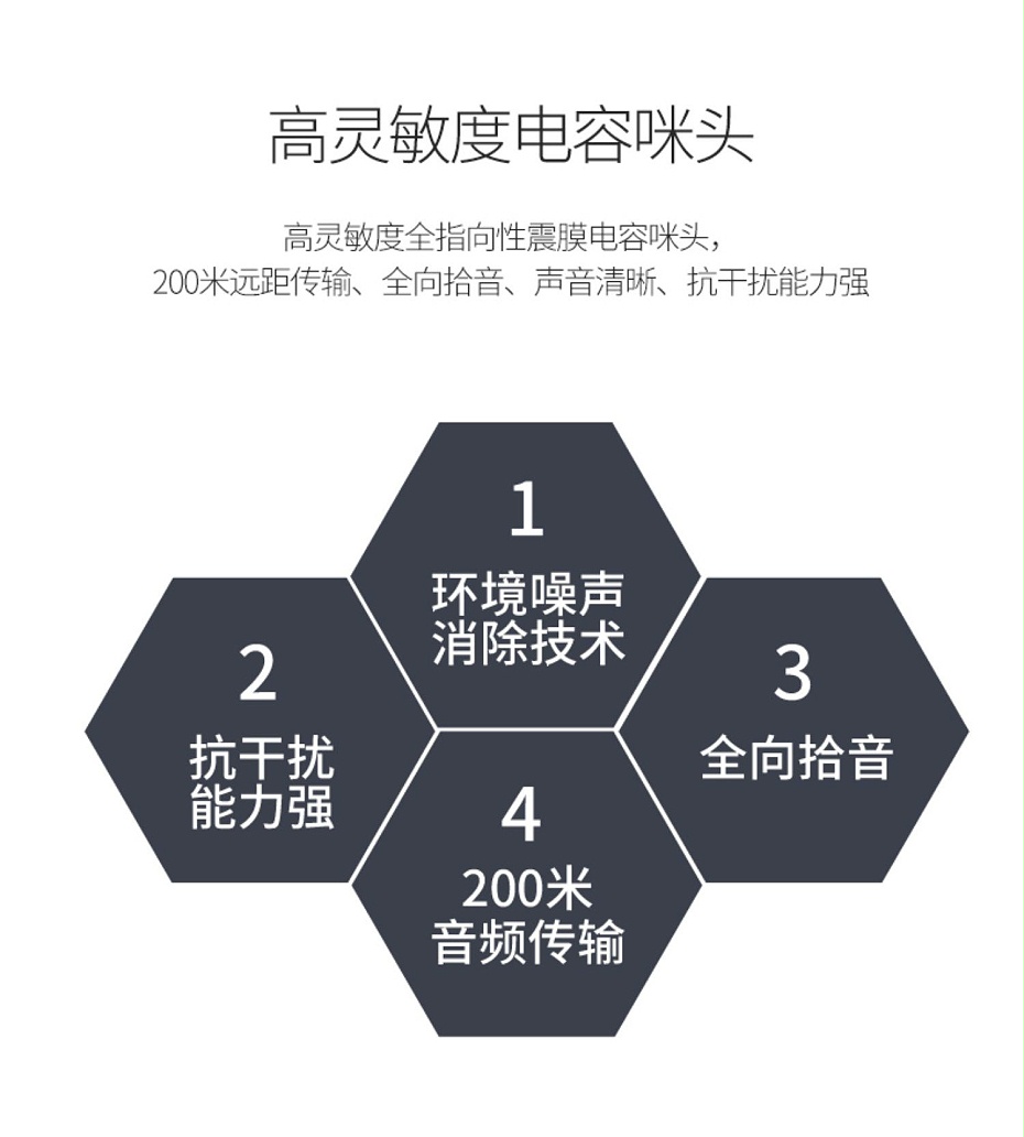 ?？低旸S-2FP1020-B 通用拾音器 ①、采用高靈敏度全指向性震膜電容咪頭，全向拾音、聲音清晰自然； ②、采用專業(yè)音頻處理技術(shù)，有效防止語音信號(hào)失真及衰減； ③、內(nèi)置雷擊保護(hù)、電源極性反接保護(hù)和靜電保護(hù)； ④、符合RoHS標(biāo)準(zhǔn)，在結(jié)構(gòu)上不含有歐盟禁用的危害性物質(zhì)； ⑤、通過歐盟CE標(biāo)準(zhǔn)，美國(guó)FCC認(rèn)證； 通用拾音器 通用拾音器 通用拾音器 拾音器 拾音器 拾音器